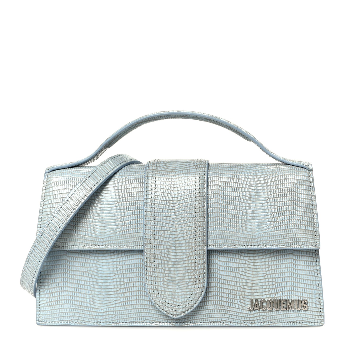 Calfskin Lizard Embossed Le Grand Bambino Light Blue