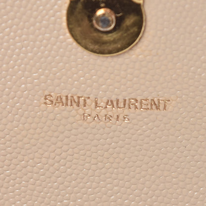 Saint Laurent Grain De Poudre Small Monogram Kate Satchel Nude Powder 8 of 14