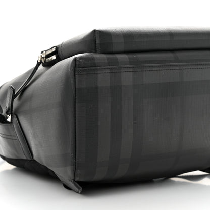 Burberry PVC Check Abbeydale Simple Backpack Black Grey 8 of 12
