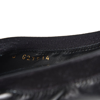 Chanel Lambskin Elastic Stretch Camellia Pumps 38 Black 7 of 10