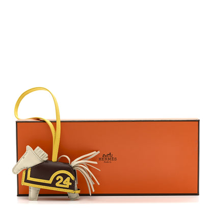 Hermes Milo Lambskin Grigri Rodeo Robeo 24 Bag Charm PM Craie Terre Jaune De Naples 4 of 4