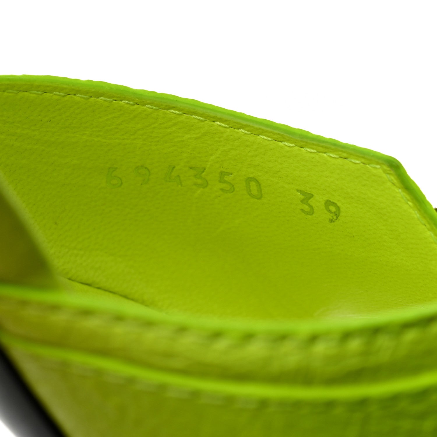 Balenciaga Agneau Arena Cagole 50mm Slide Sandals 39 Fluo Yellow 6 of 10