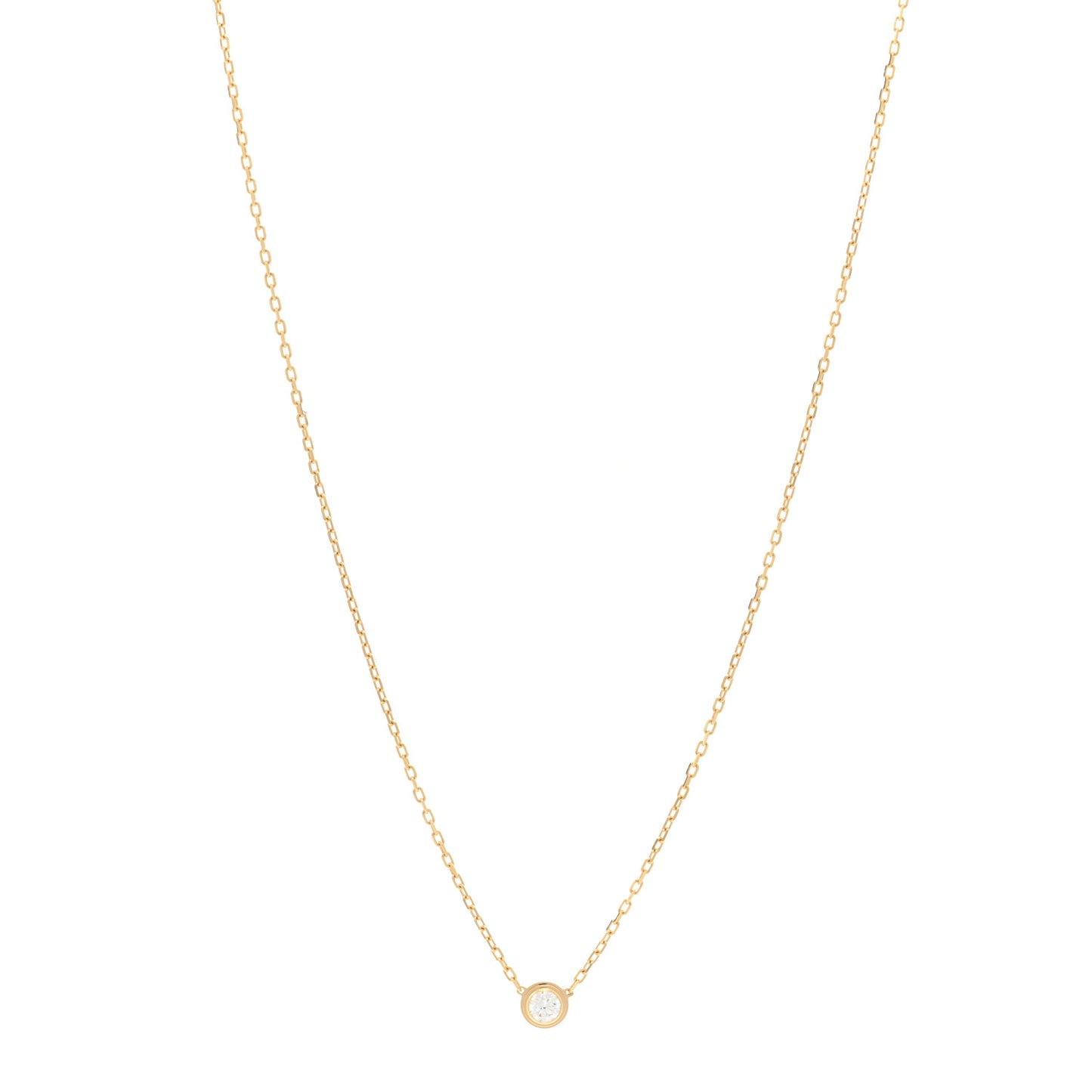 18K Yellow Gold Diamond LM D'Amour Pendant Necklace