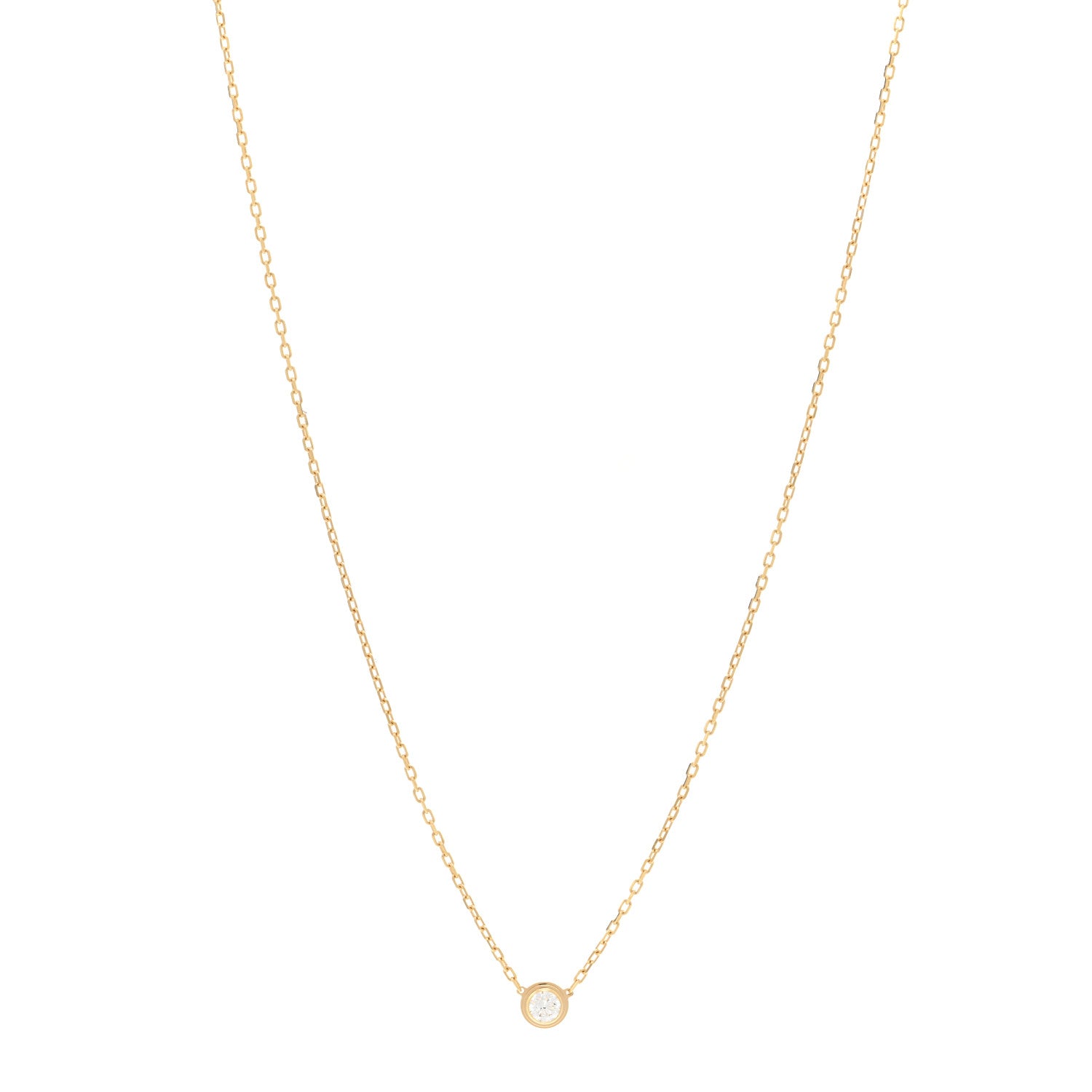Cartier 18K Yellow Gold Diamond LM D'Amour Pendant Necklace 1 of 4