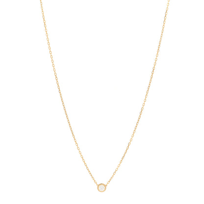 Cartier 18K Yellow Gold Diamond LM D'Amour Pendant Necklace 1 of 4