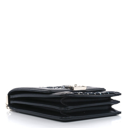 Chanel Calfskin Tweed Quilted North South Boy Flap Black 4 of 10
