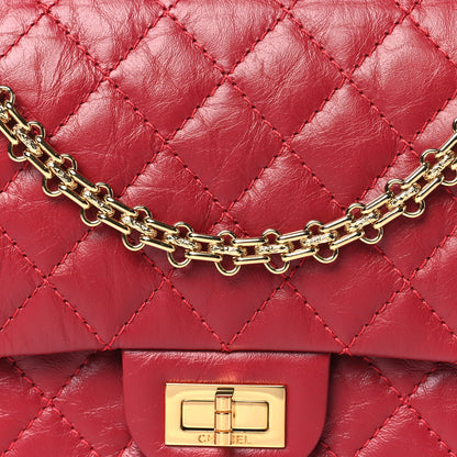 Chanel Aged Calfskin Quilted 2.55 Reissue 225 Flap Red 8 of 10