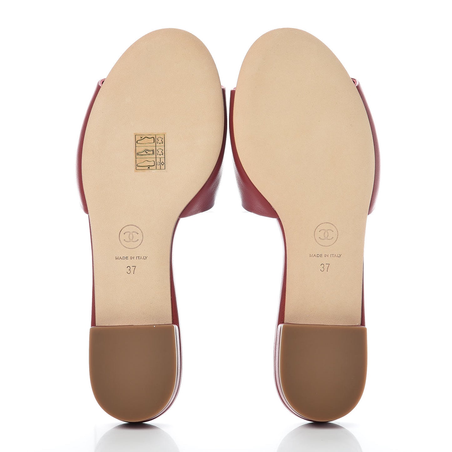 Lambskin Enamel CC Mules 37 Red