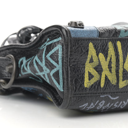 Balenciaga Agneau Arena Graffiti All Over Classic Hardware Mini City Black Multicolor 10 of 11