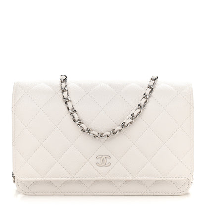 Chanel Caviar Quilted Wallet On Chain WOC White 1 of 10
