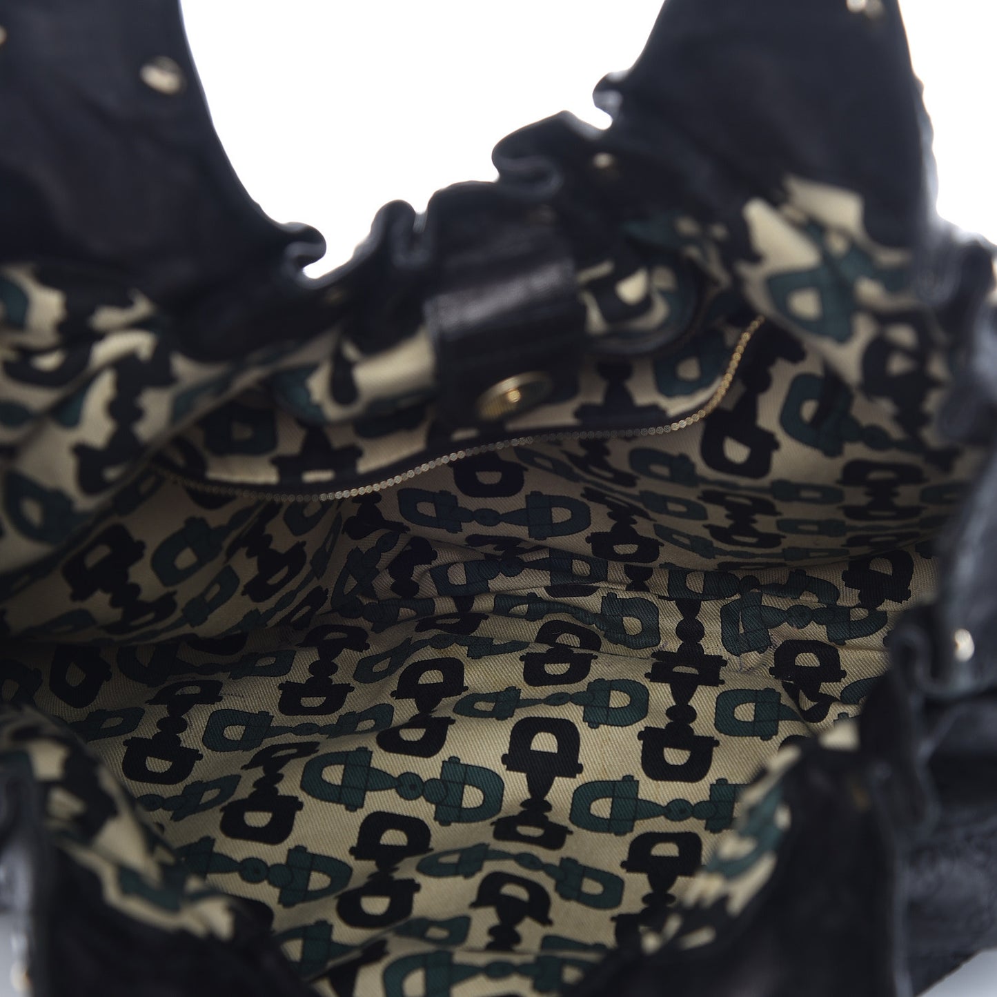 Calfskin Studded Large Pelham Tote Black