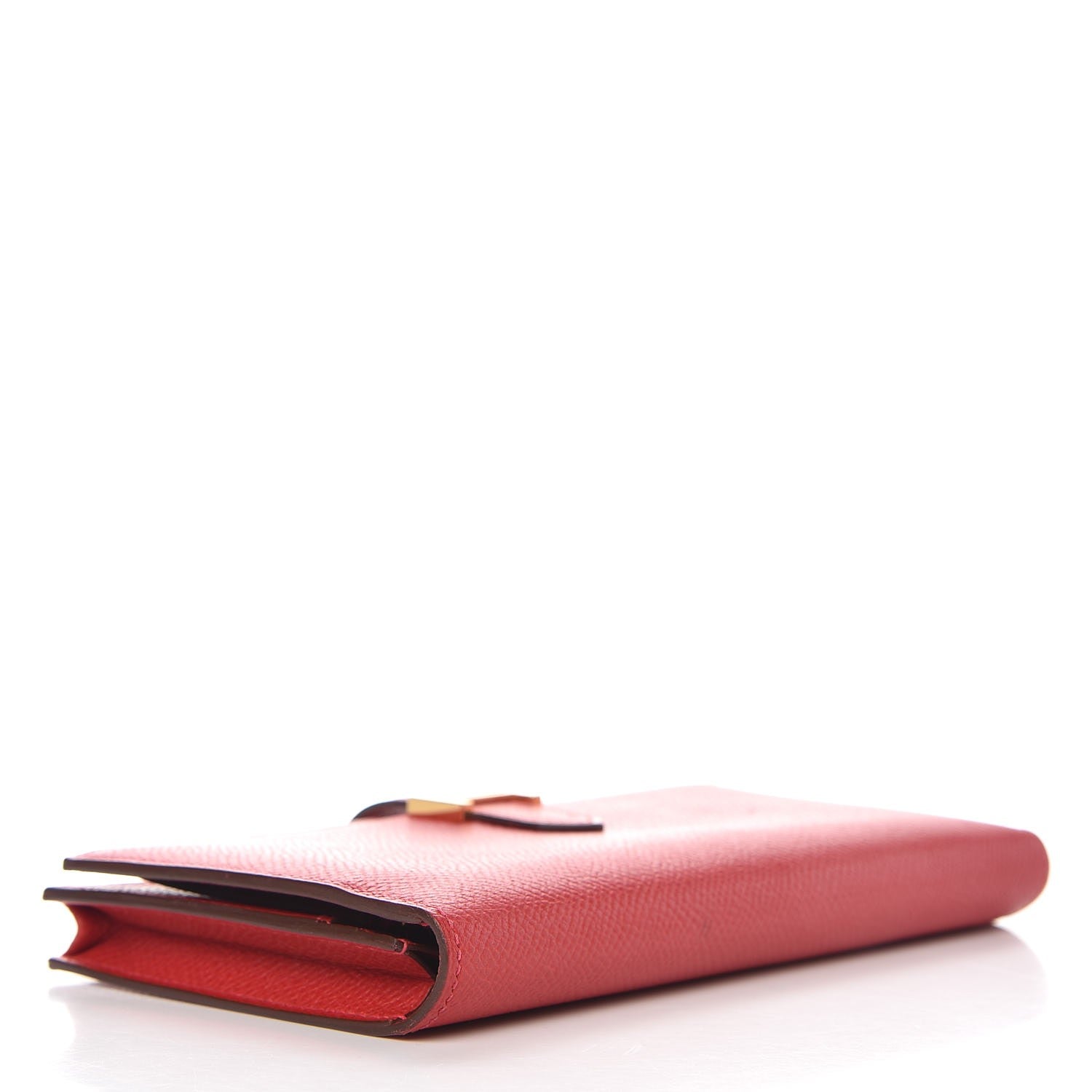 Hermes Epsom Bearn Gusset Wallet Rouge Casaque 4 of 8