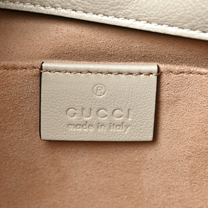 Gucci Wonka Grain Calfskin Small Diana Tote Bag Mystic White Orange Fluo 6 of 11