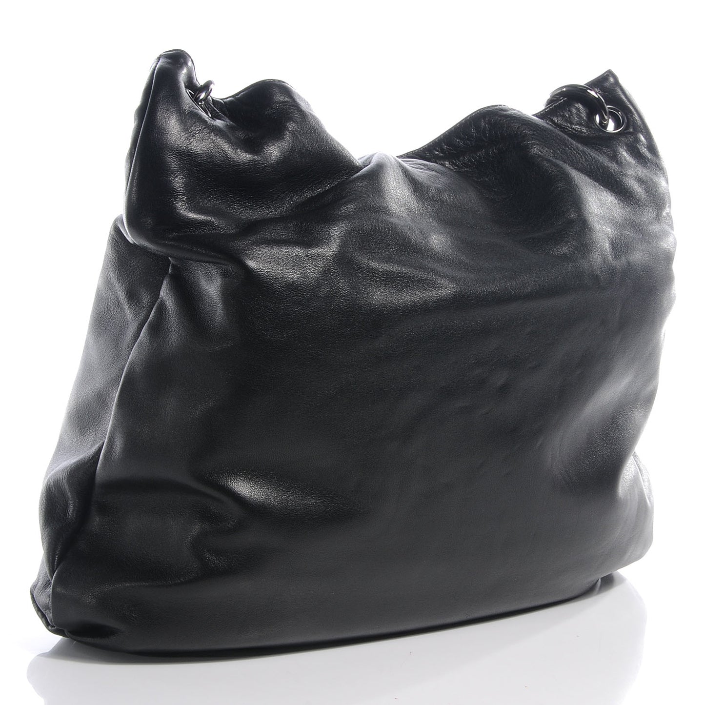 Lambskin Soft and Chain Large Hobo Black