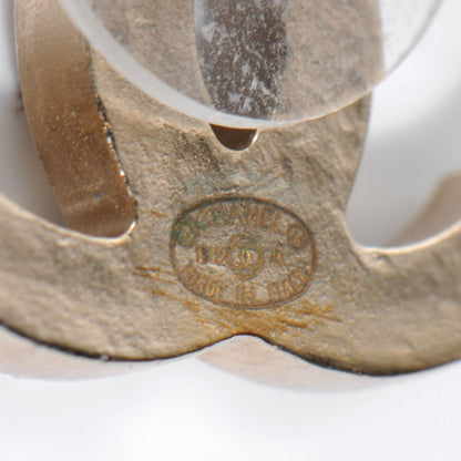 Chanel Enamel CC Clover Earrings Black Gold 4 of 4