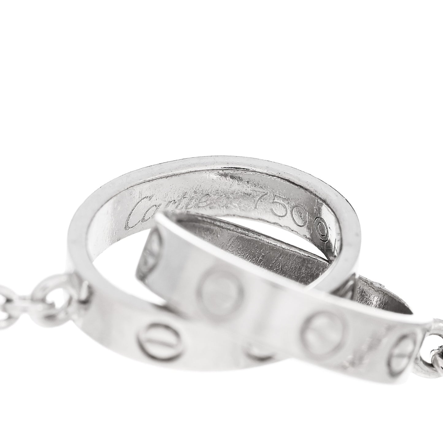 18K White Gold Interlocking LOVE Bracelet