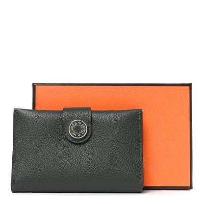 Hermes Evercolor Bi-Color RMS Card Holder Vert Mangrove Vert Amande 7 of 7