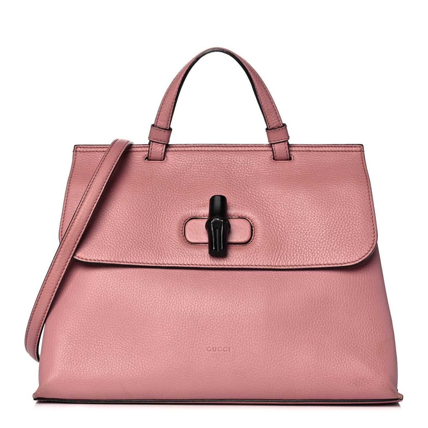Cellarius Calfskin Medium Bamboo Daily Top Handle Bag Carmine Rose