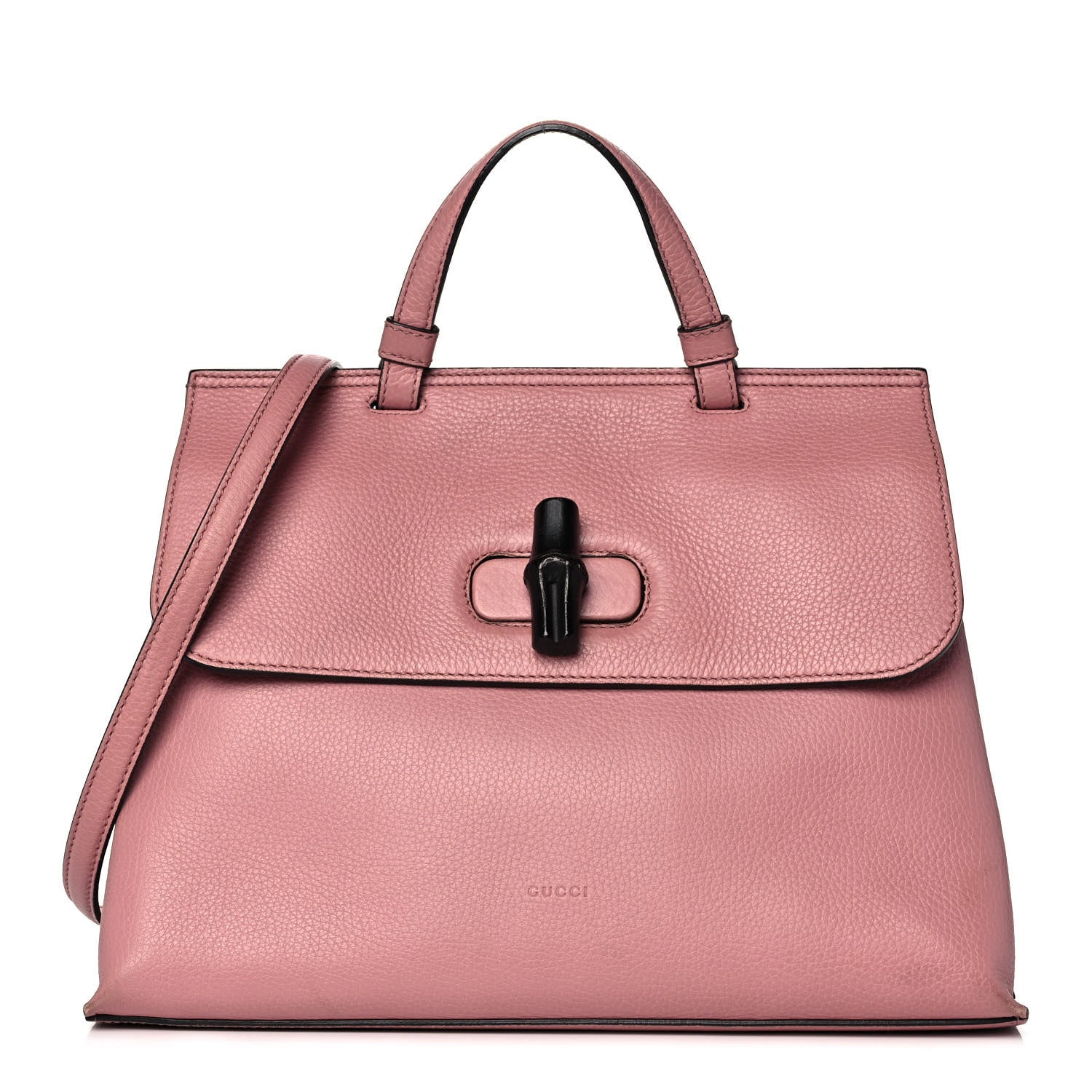 Gucci Cellarius Calfskin Medium Bamboo Daily Top Handle Bag Carmine Rose 1 of 13