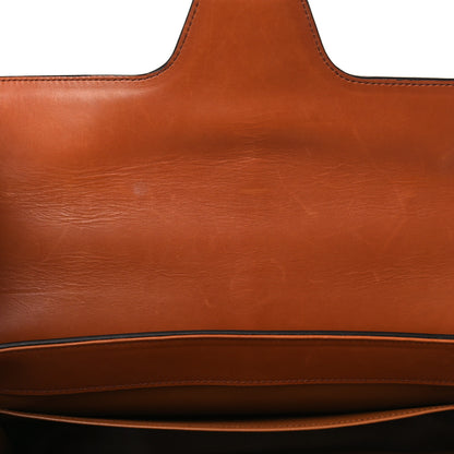 Celine Satinated Calfskin Medium 16 Top Handle Bag Tan 13 of 15