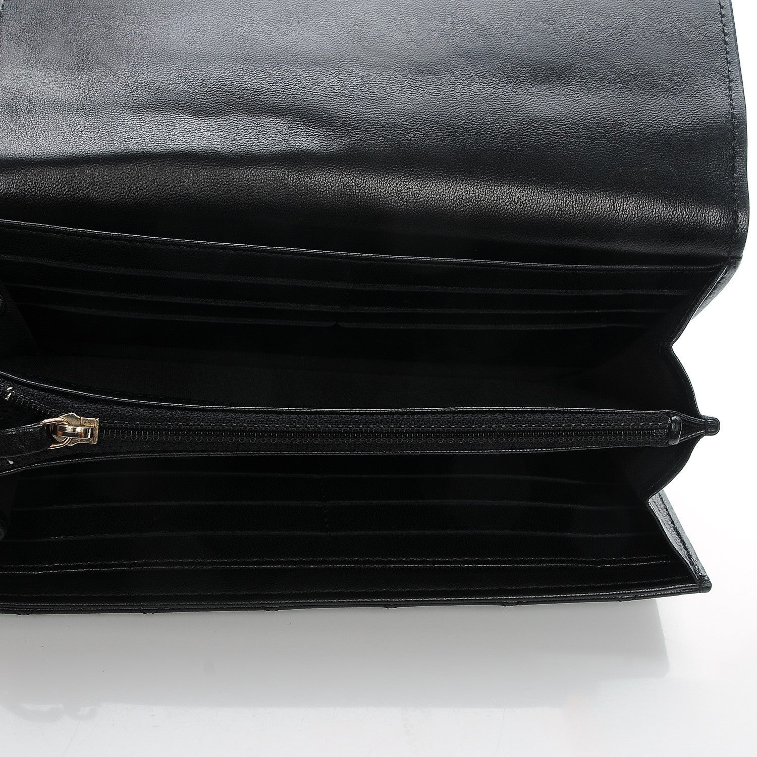 Chanel Lambskin Quilted Large Diamond CC Flap Wallet Black 5 of 9
