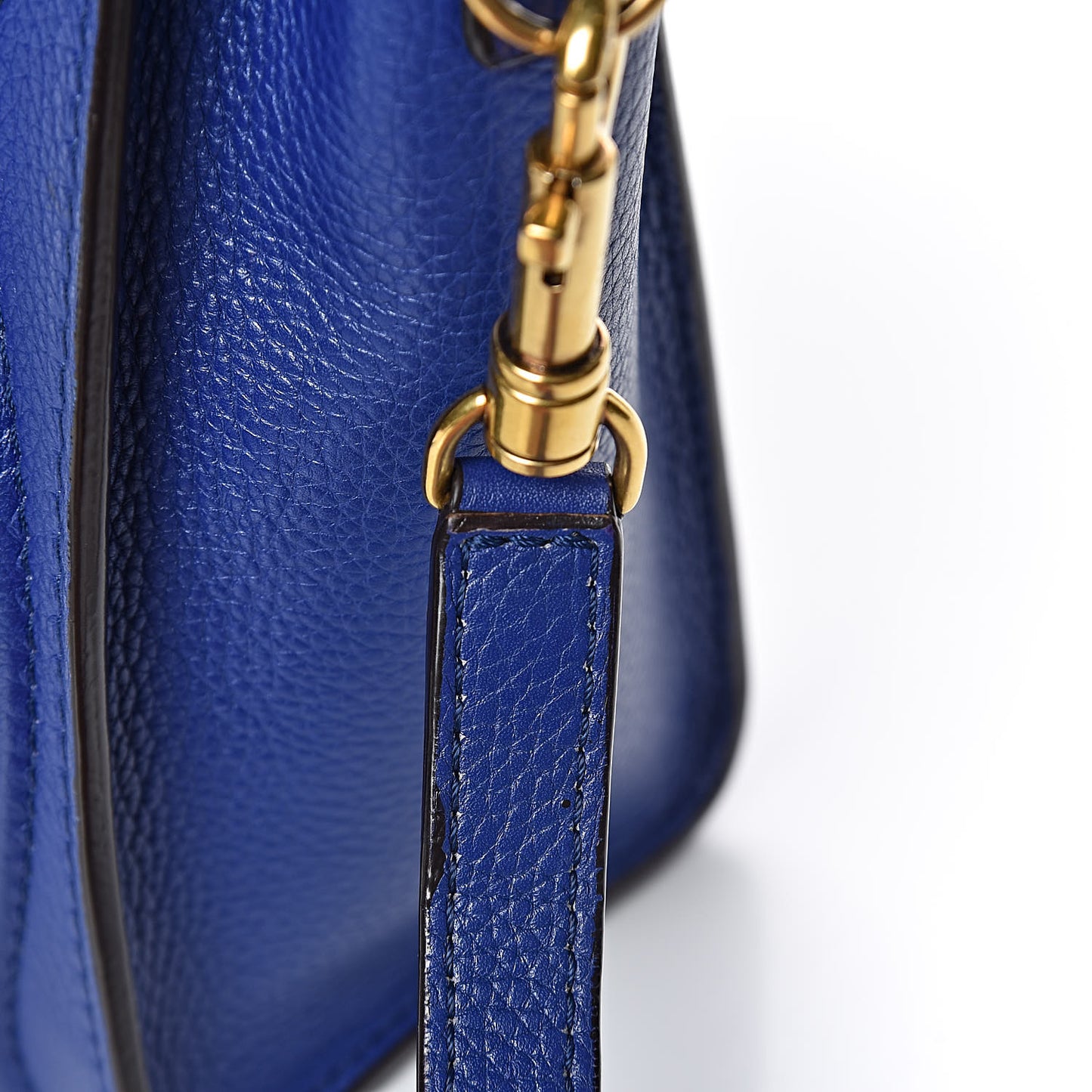 Drummed Calfskin Nano Luggage Indigo