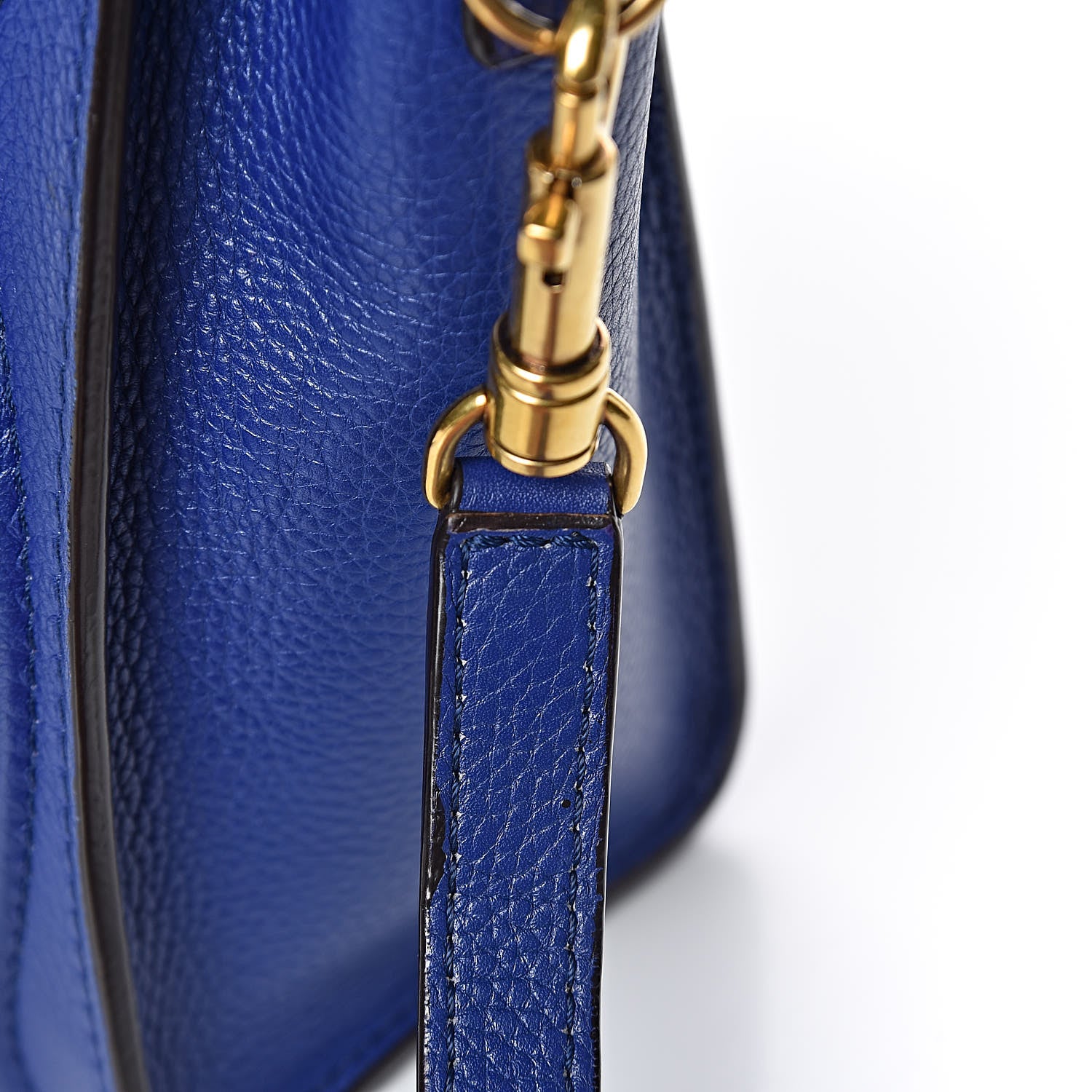 Celine Drummed Calfskin Nano Luggage Indigo 23 of 28