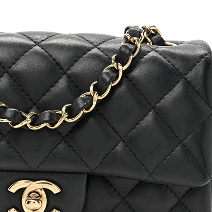Chanel Lambskin Quilted Mini Rectangular Flap Black 8 of 15