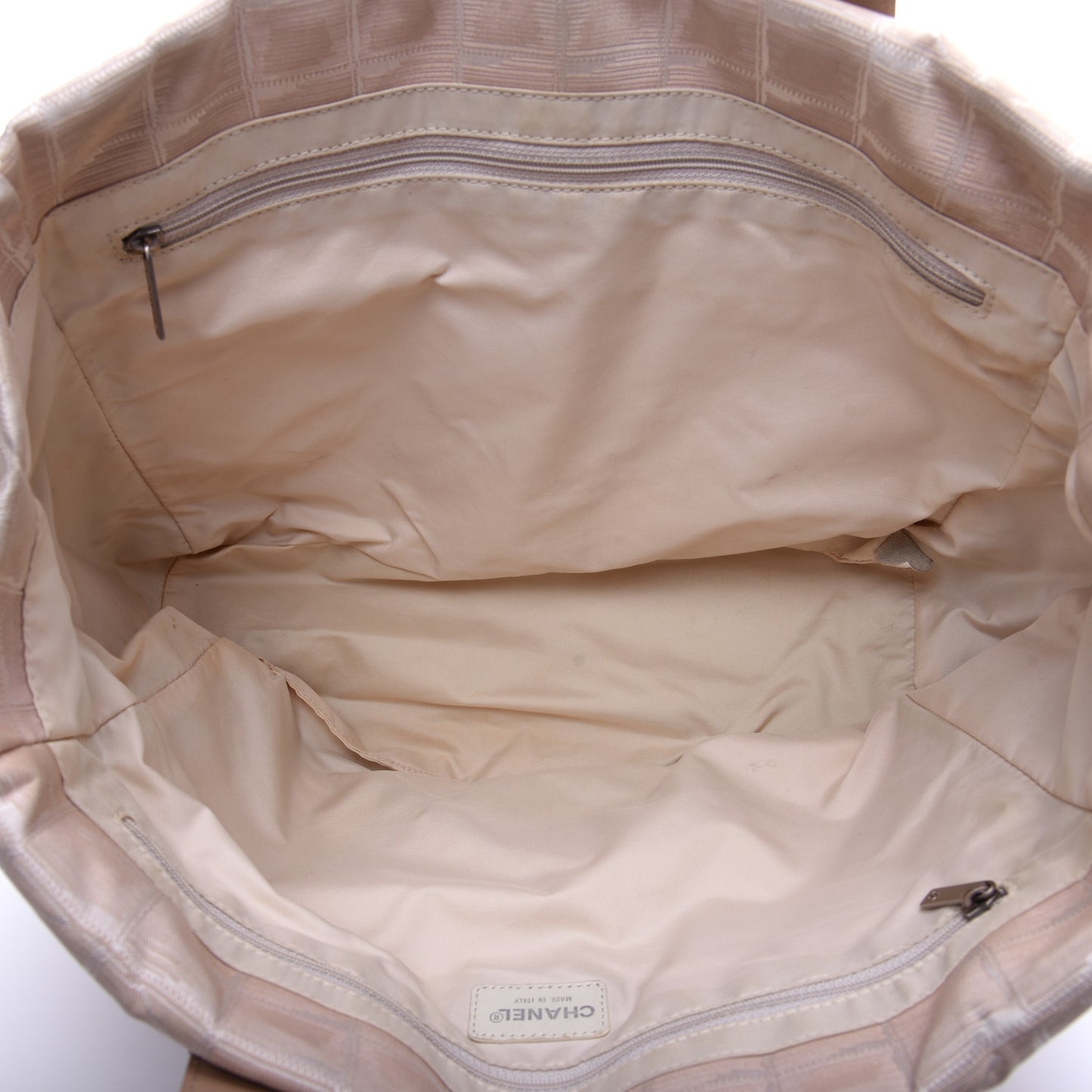 Nylon Medium Travel Tote Beige