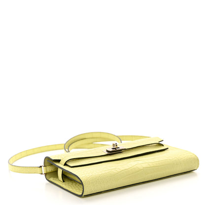 Hermes Matte Alligator Kelly To Go Wallet Jaune Bourgeon 4 of 10