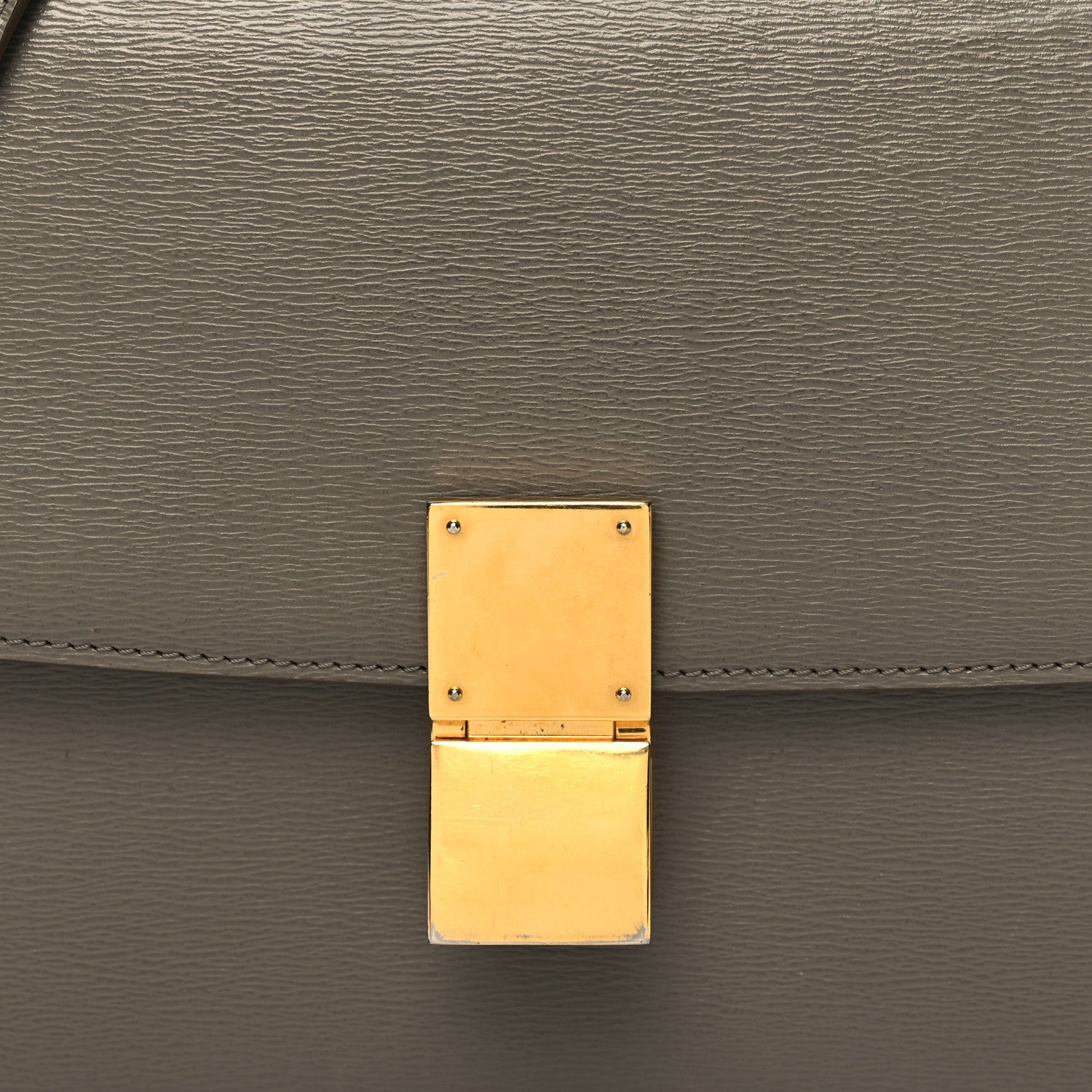 Celine Liege Calfskin Medium Classic Box Flap Bag Souris 9 of 15