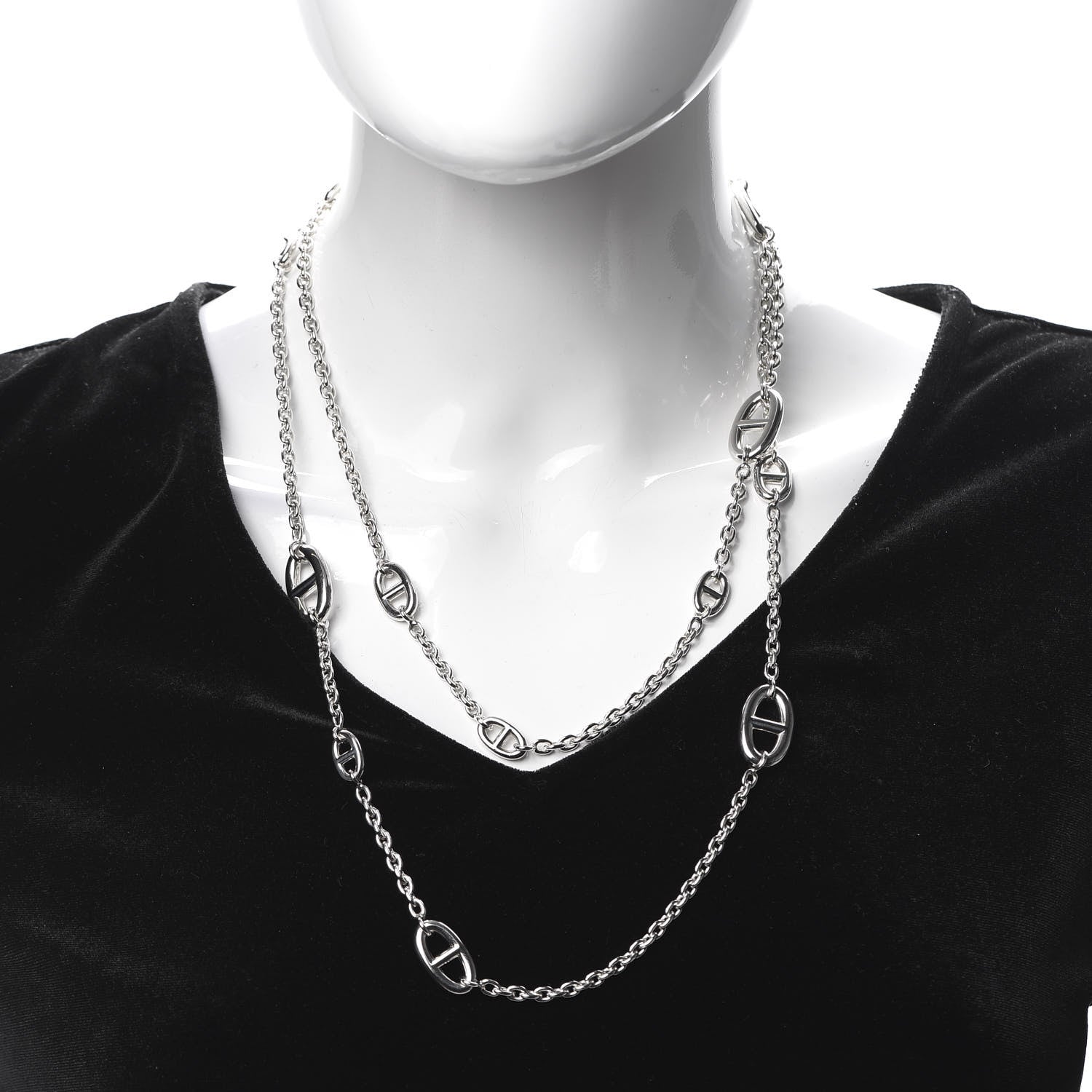 Hermes Sterling Silver Farandole Necklace 120 2 of 6