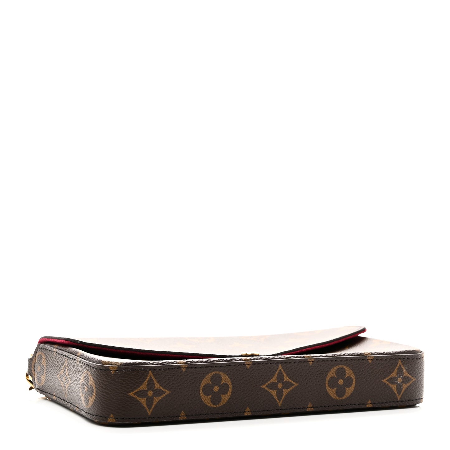 Monogram Pochette Felicie Chain Wallet Fuchsia