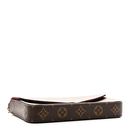 Louis Vuitton Monogram Pochette Felicie Chain Wallet Fuchsia 4 of 9