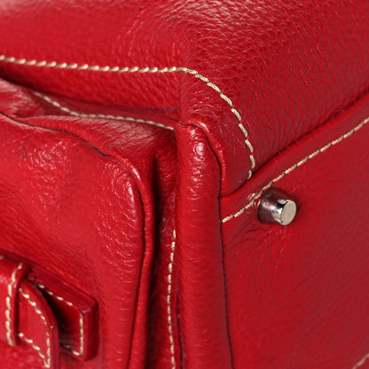 Prada Vitello Daino Shoulder Bag Rosso 7 of 12