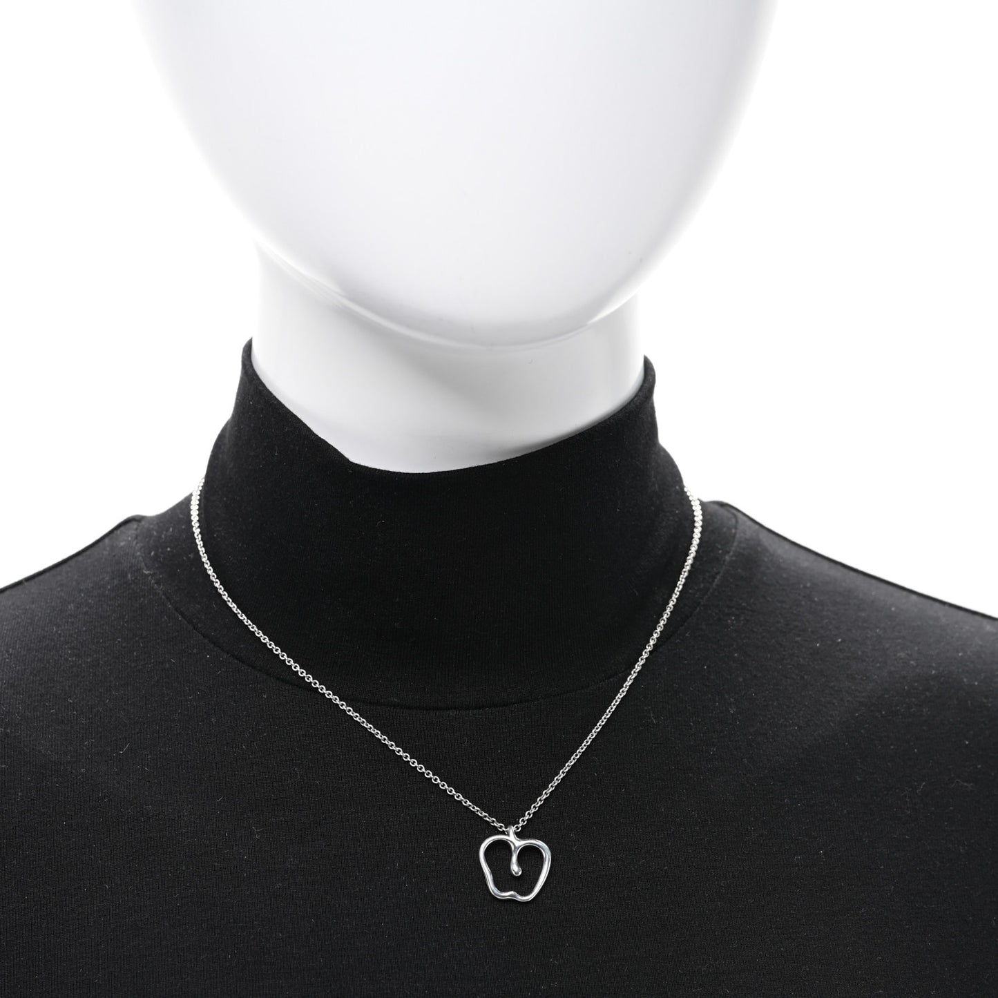 Sterling Silver Elsa Peretti Apple Pendant Necklace
