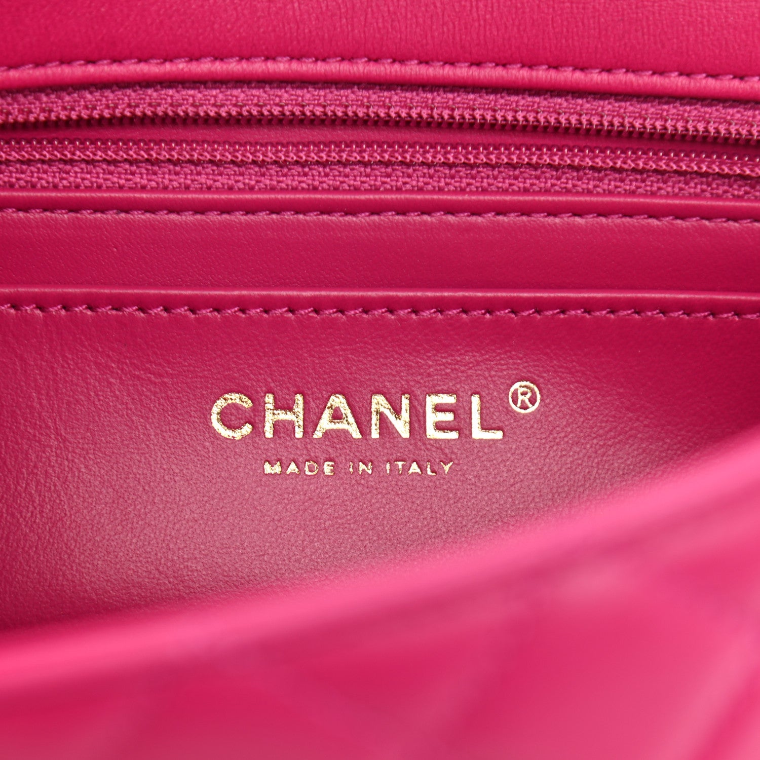 Chanel Lambskin Quilted Mini Rectangular Pearl Crush Flap Fuchsia 6 of 10