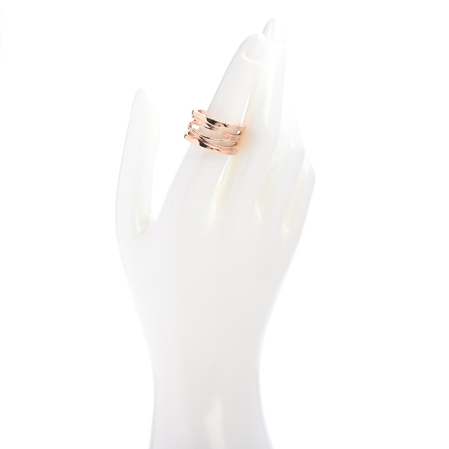 18K Rose Gold B.Zero1 Legend Four-Band Ring 58 8.25