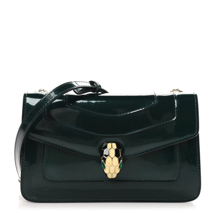 Bulgari Patent Serpenti Forever Crossbody Emerald 1 of 11