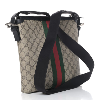 Gucci GG Supreme Monogram Web Messenger Bag Black 2 of 4