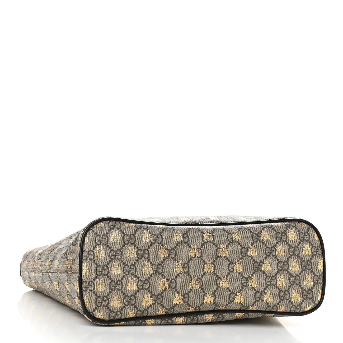 Soft GG Supreme Monogram Bees Small Crossbody Tote Beige Oro Black