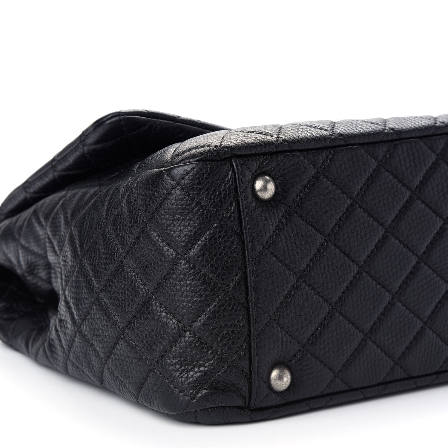 Chanel Calfskin Quilted XXL Travel Flap Bag Black 8 of 9