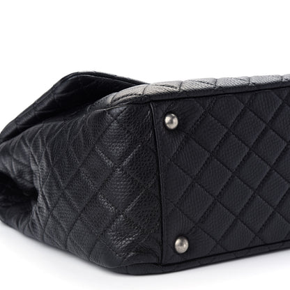 Chanel Calfskin Quilted XXL Travel Flap Bag Black 8 of 9