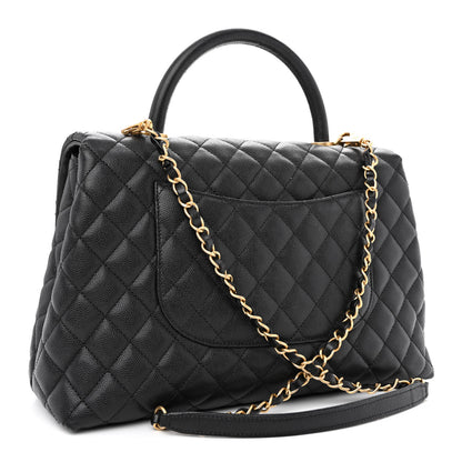 Chanel Caviar Quilted Medium Coco Handle Flap Black 3 of 11