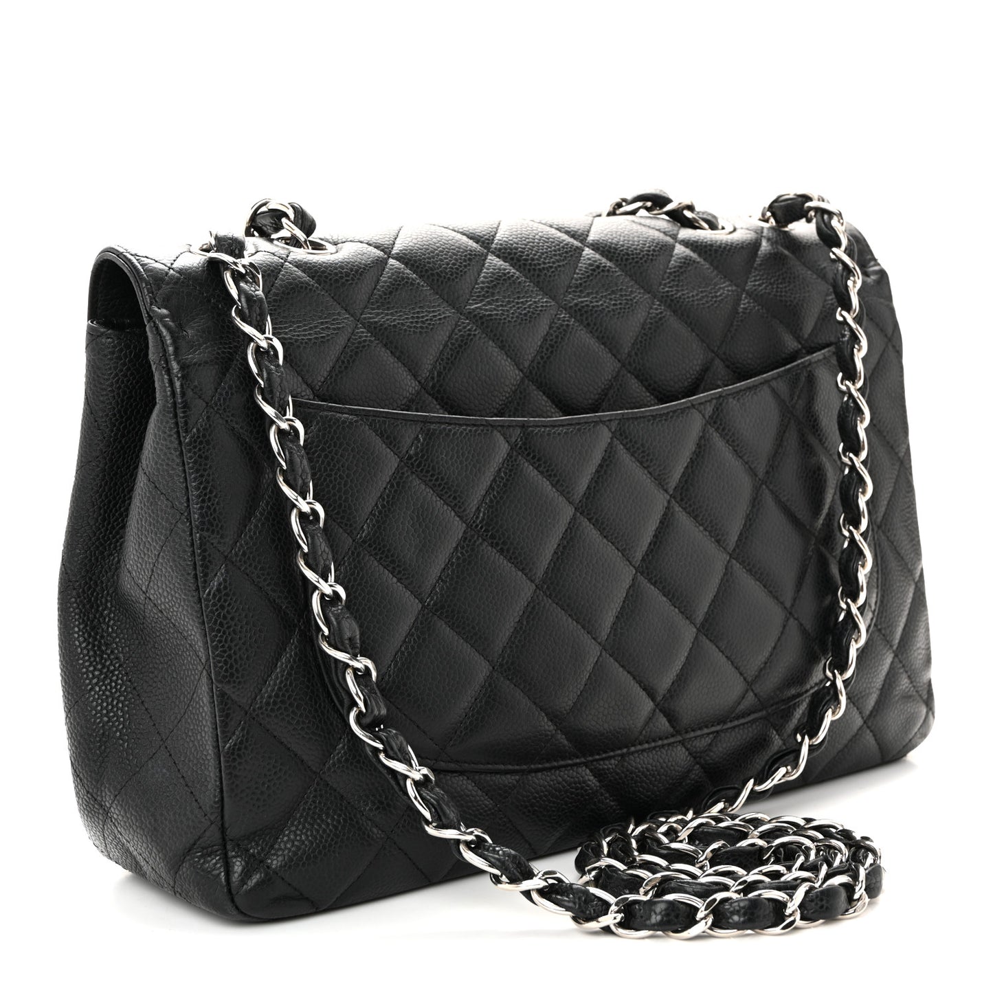 Caviar Quilted Jumbo Single Flap Black