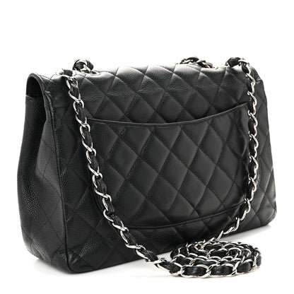 Chanel Caviar Quilted Jumbo Single Flap Black 3 of 10