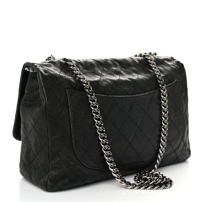 Chanel Washed Caviar Quilted 2.55 Reissue 227 Bijoux Chain Flap Black 3 of 10