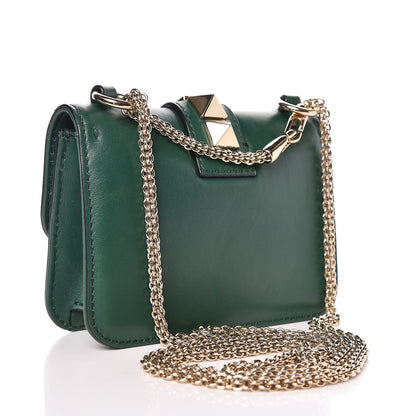 Valentino Garavani Vitello Mini Glam Lock Rockstud Flap Green 3 of 11