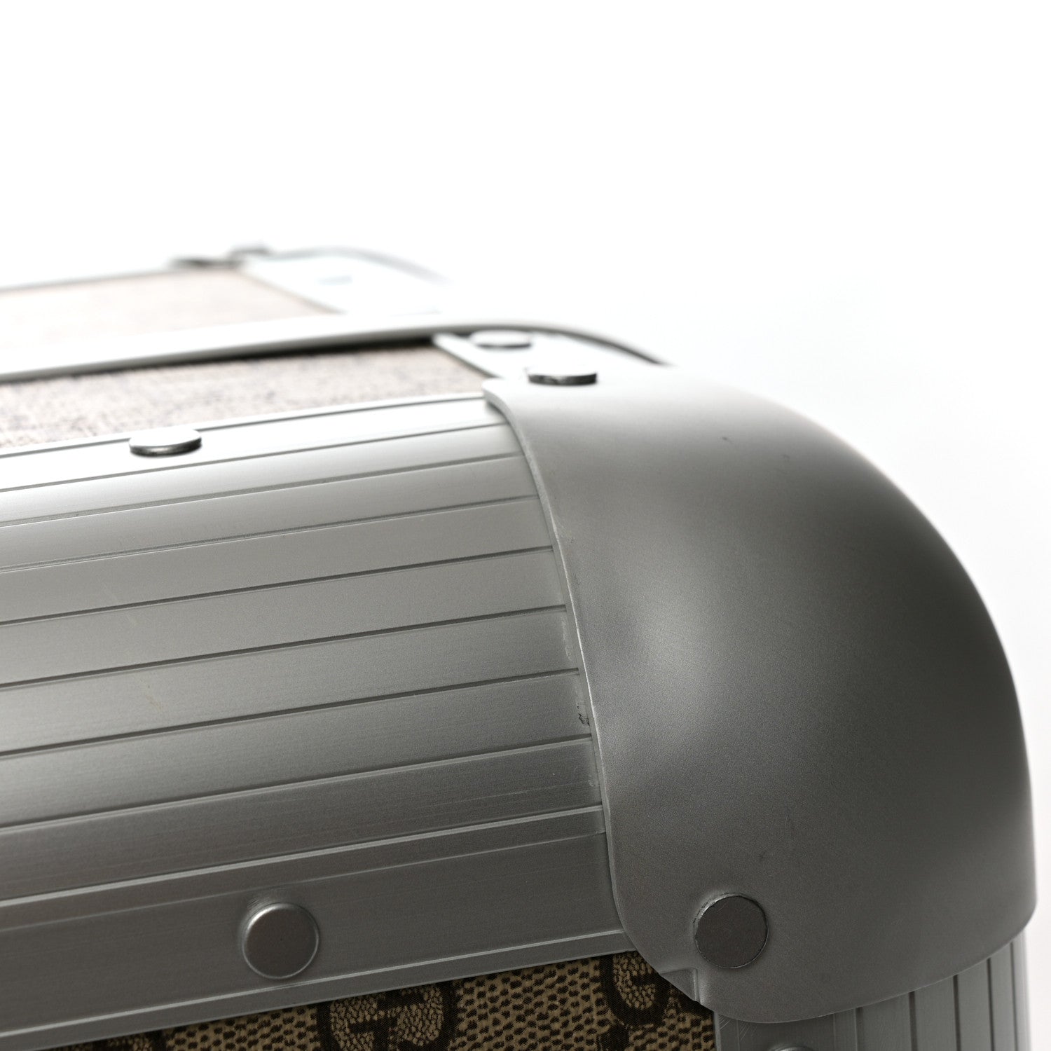 Gucci GG Supreme Monogram Aluminium Porter Medium Trolley Suitcase Beige Ebony Silver 11 of 13