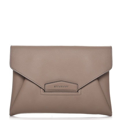 Givenchy Sugar Goatskin Medium Antigona Envelope Clutch Mastic 1 of 7